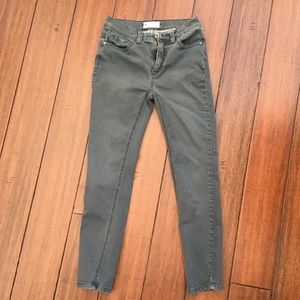 Free People black stretch denim jeans